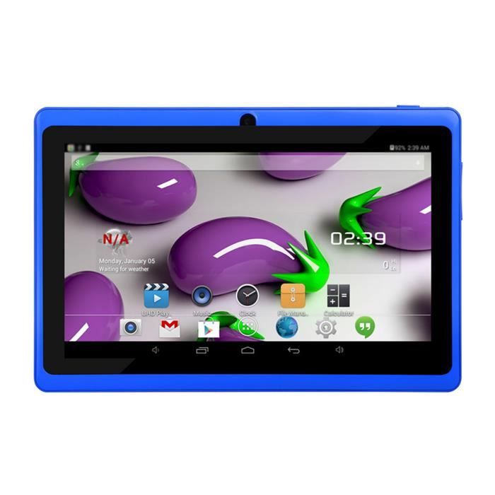 Tablette-PC pour enfants de 7 pouces avec deux caméras Tablette-PC Wi-Fi quadricœur de 16 Go cadeau d'anniversaire et Noël -1