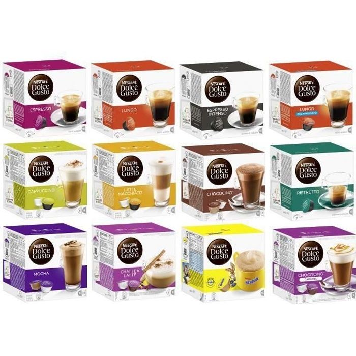 Nescafé Dolce Gusto Capsules lot de 192 Capsules Cafe