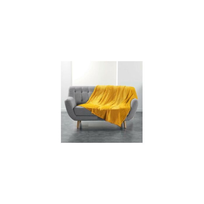 Accueil - Plaid polaire - Flanou - 180 x 220 cm - Jaune