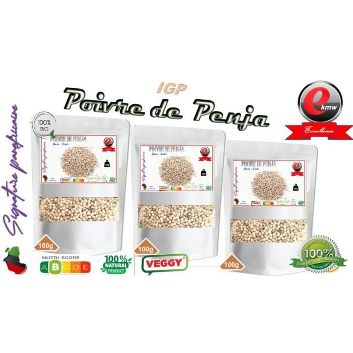 Poivre de Penja -IGP - Signature panafricaine - 3X100g