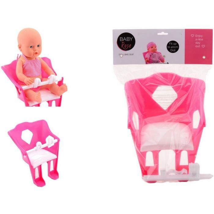 Siège poupée vélo enfant fille fixation guidon rose GUIZMAX