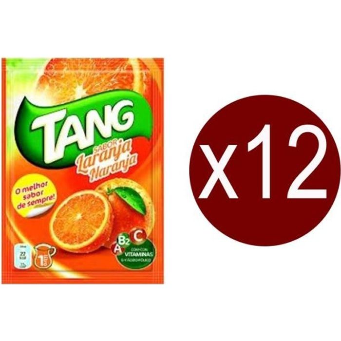 12 sachets Tang Orange.Boisson en poudre.