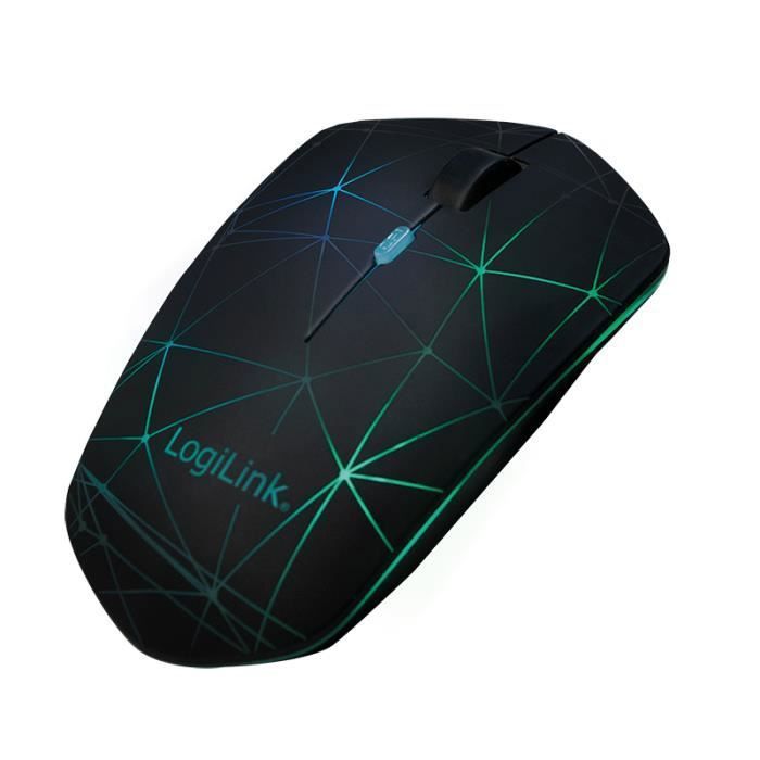 LogiLink ID0172, Droitier, Optique, Bluetooth, 1600 DPI, 57 g, Noir