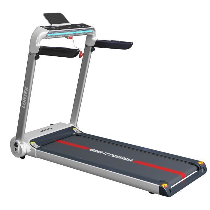LONTEK Tapis de Course Multifonctionnel- Écran Tactile -Fréquence Cardiaque- Haut-Parleur Bluetooth Intégré -15 km/h 2.0 CV, U3
