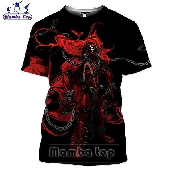 T-shirt Homme,Mamba haut 2020 plus récent hommes 3D noir t-shirt Anime Spawn t-shirt Fitness femmes T-shirts super-héros O cou homm