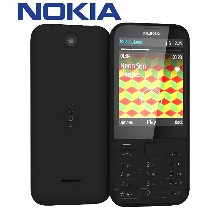 TELEPHONE PORTABLE NOKIA 225 NOIR DUAL SIM