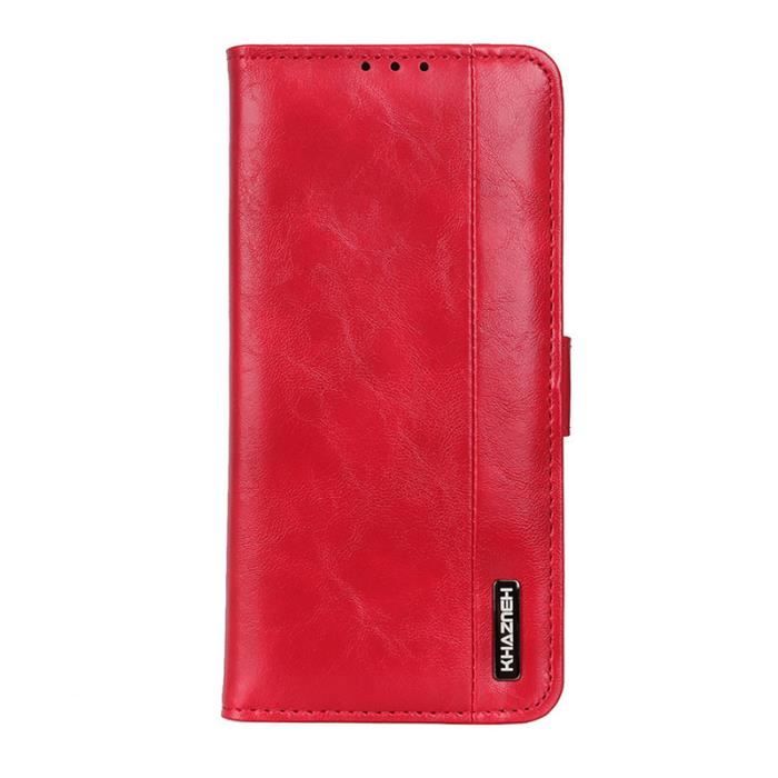Housse à Rabat Portefeuille pour Wiko Y60 5.45-,Etui de Protection avec Fonction Support Magnétique Portables ,Rouge