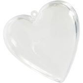 20 Coeurs Transparents 8Cm