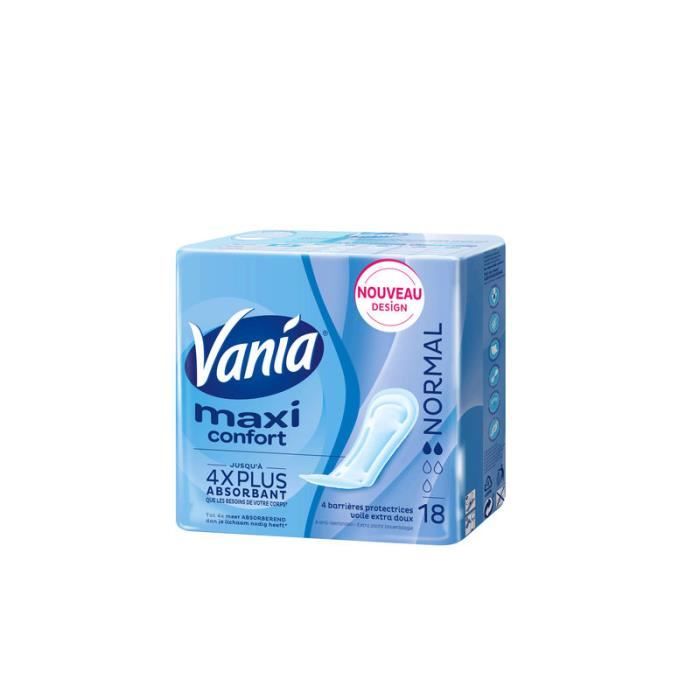 VANIA Serviettes hygièniques Maxi Confort Normal x18