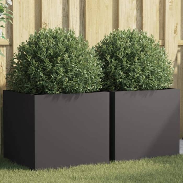 vidaXL Jardinières 2 pcs Bacs à Fleurs Pots de Plantes Boîtes à Fleurs Jardinières Surélevées de Jardin Terrasse 841560 - vue 2