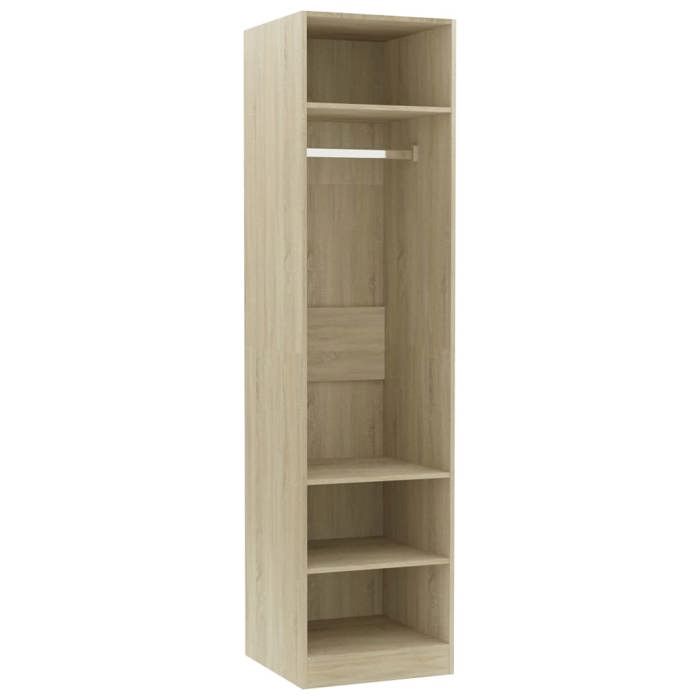CLOUD Garde-robe Armoire de rangement - Penderie Chêne sonoma 50x50x200 cm Bois dingénierie CHYNEW4446190