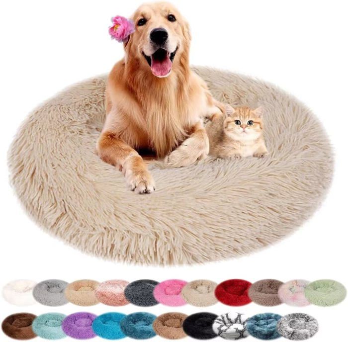 Comparer les prix de Panier Pour Chien Ronde Panier Chat Lavable Lit Pour Chien En Rond Peluche Tapis Pour Chat Coussin Pour Petite Moyen Grande Chien A
