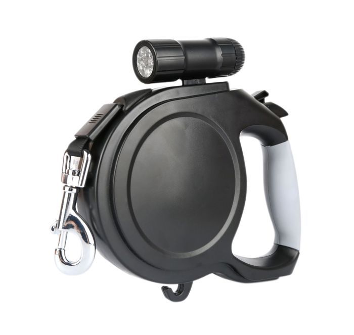 Comparer les prix de Laisse rétractable pour chien de 8 m, laisse extensible avec lampe de poche LED, frein à un bouton pour petit chien