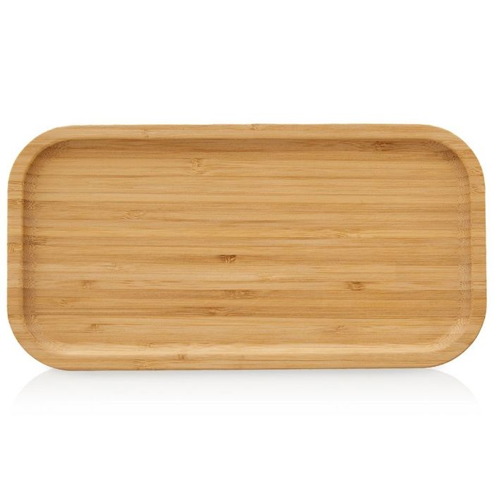 Plateau de service en bambou - ORION - Rectangulaire - 25x13 cm - Résistant à lhumidité - Beige - Facile à nettoyer
