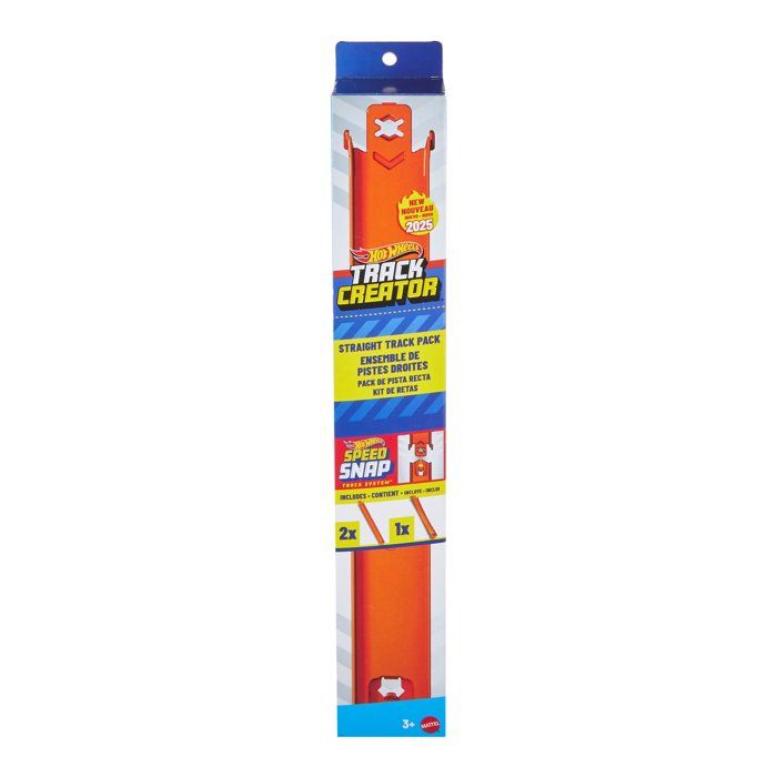 Coffret de circuit miniature - HOT WHEELS - JDW41 - Coffret Pistes droites Track Creator - 90 cm de piste - Système Speed Snap