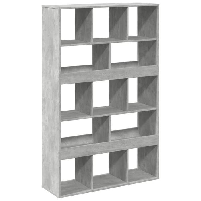 SALE 2026Bibliothèque - Colonne/Meuble Étagère de rangement pour livres - gris béton 100x33x1565cm - bois dingénierie 44 Kg 3718