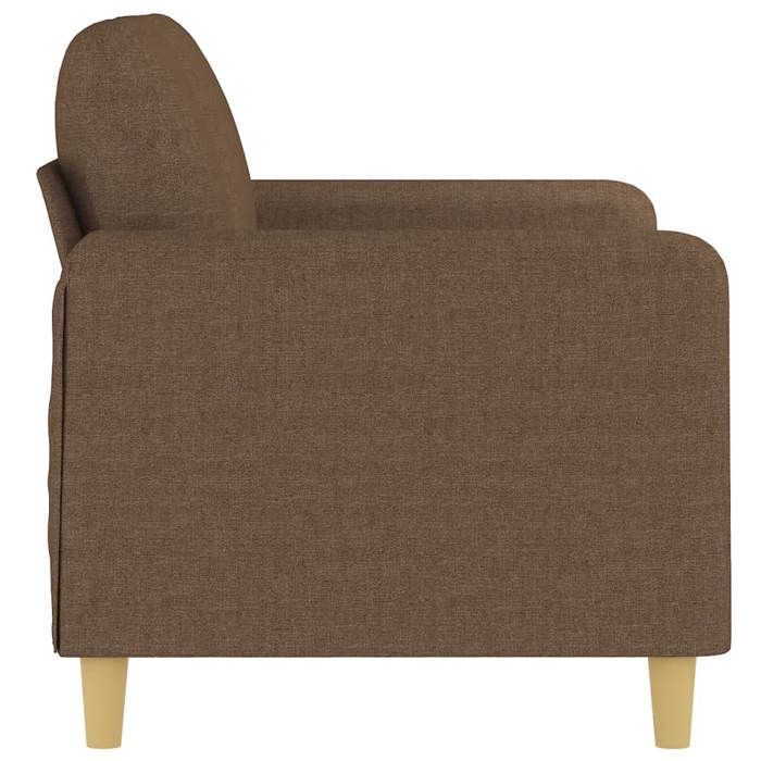 Canapé 2 places en tissu - SOLOMOON - Marron - 120 cm largeur siège - 138x77x80 cm - Rembourrage mousse