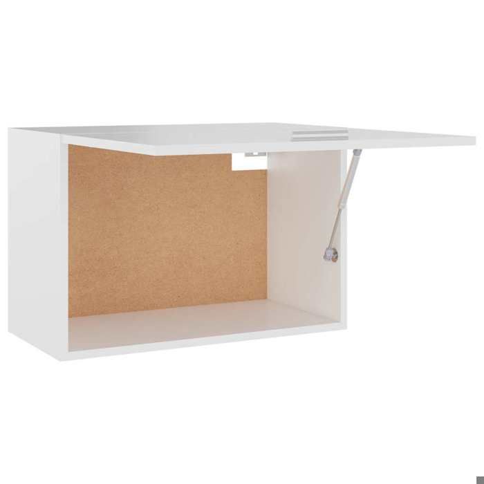 Remise 2026®Caisson haut cuisine Blanc - Vitrine suspendue Lyon Blanc 60x31x40cm - Bois dingénierie 329 3221179