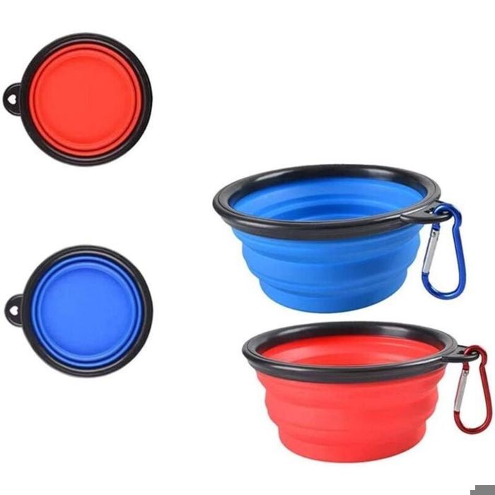 Lot de 2 gamelles portables pour chien gamelles pliables pour chien gamelles de voyage pour chiens et chats petite