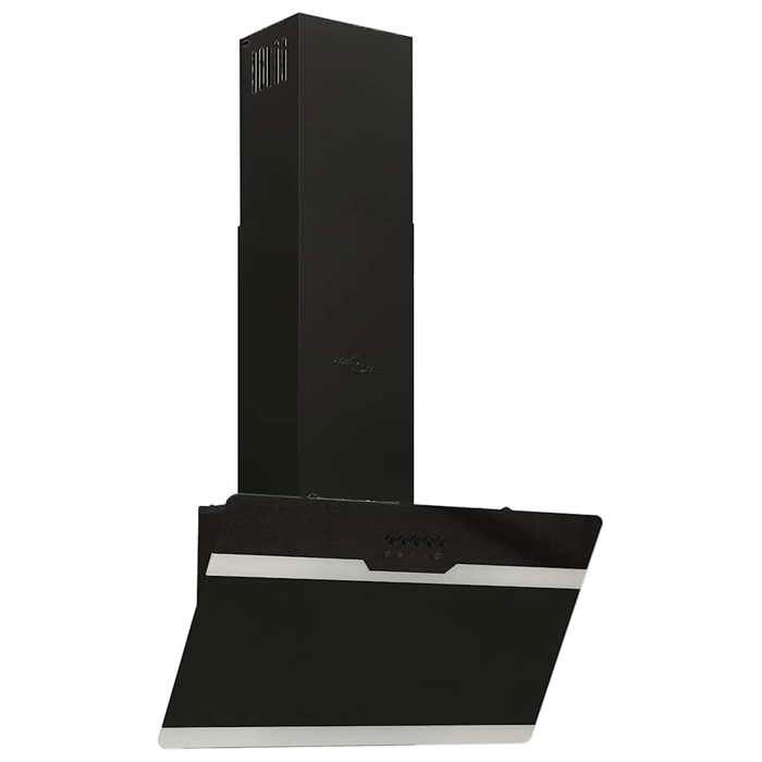 Hotte murale 60 cm et verre trempé - vidaXL - acier - noir - 60 x 33 x (635-935) cm 588wgx74p
