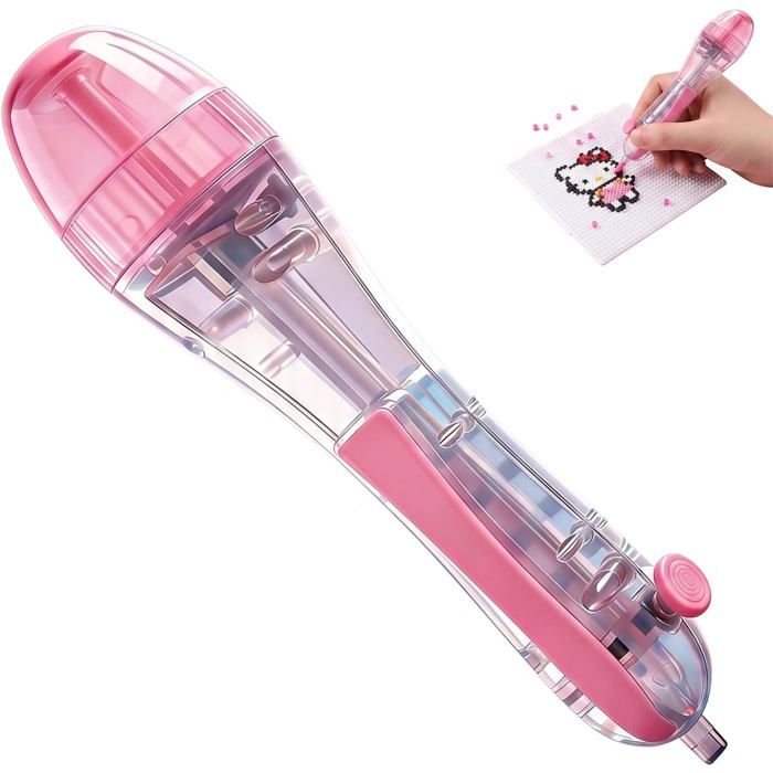 Stylo à Perles à Repasser Rose de 5 mm Outil de Précision pour Loisirs Créatifs Enfants Ergonomique pour Créations DIY et Perle