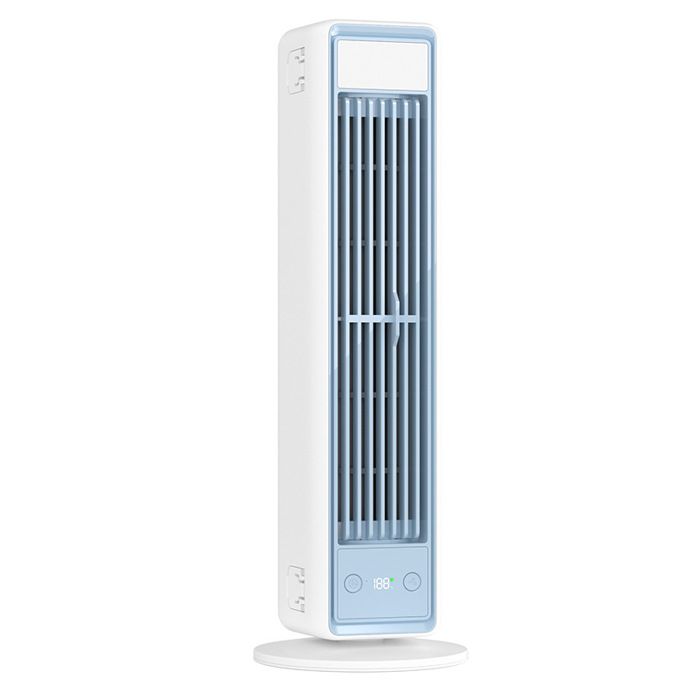 Petit Climatiseur Ventilateur Portable Tour Sans Pales 3600 mAh avec Télécommande Silencieux 5Vitesses pour Chambre à Coucher Bureau