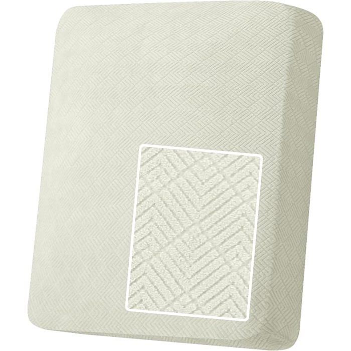 Housse coussin canapé grand beige 1pièce extensible antidérapant