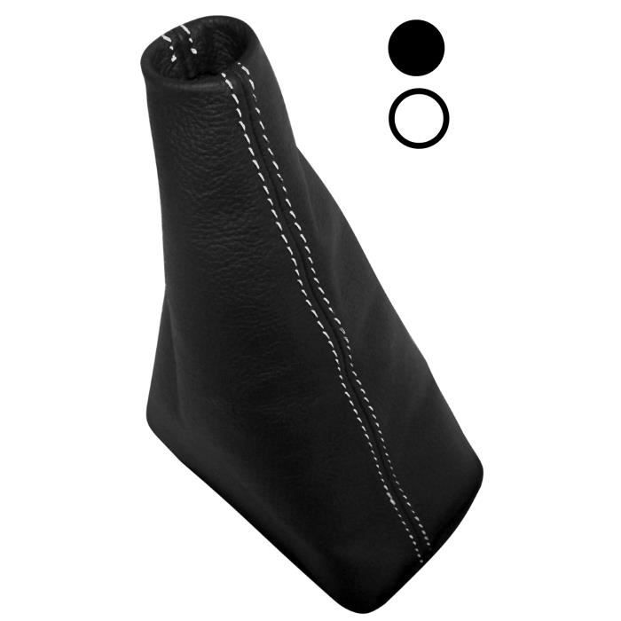 Simili Cuir Couture Rouge Soufflet Levier De Vitesse AERZETIX - Simili Cuir Surpiqûres Rouges | Pour Boîte Manuelle Surpiqûres Rouges Noir