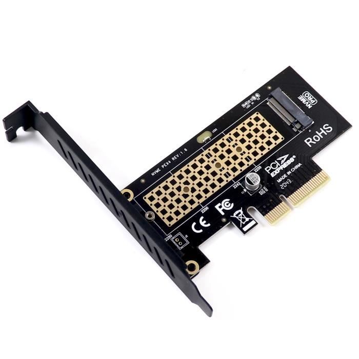 Sans radiateur - Adaptateur de carte PCI Express 2230 à 2280, NVMe SSD NGFF  Pcie M2 Riser, taille m.2 NVME