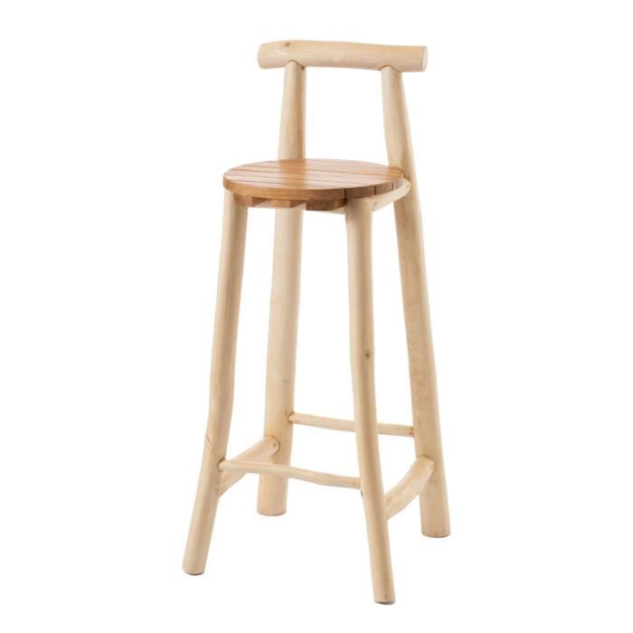 chaise bar - amadeus - bouture - bois massif - marron - classique - intemporel