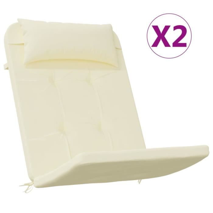 Lot de 3 coussins de chaise en osier imperméables pour extérieur