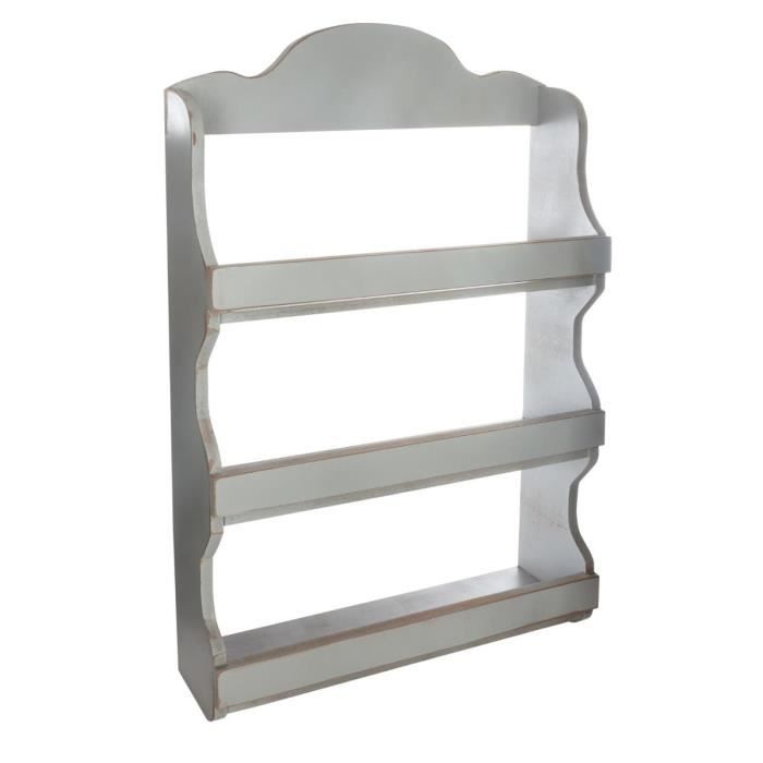 Atmosphera Etagere Murale Grise Vent L 52 X L 13 X H 78 Cm