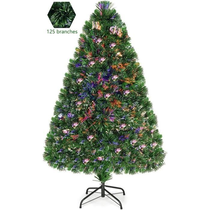 Sapin de Noël artificiel de 180 cm, sapin artificiel décoré de boules, cloches, tambours, sapin