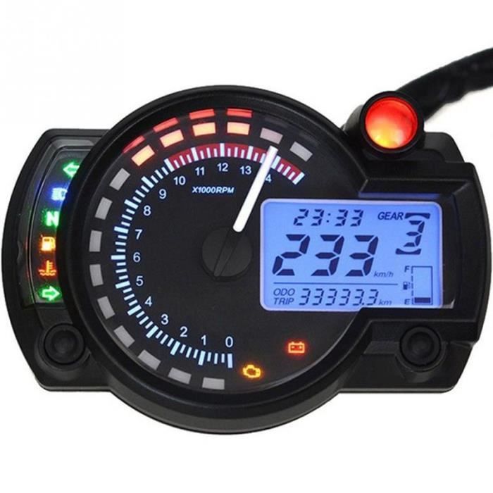 LCD Digital Odomètre Tachymètre Speedo Compteur Vitesse Moto ATV Gear pour  Honda - Cdiscount Auto