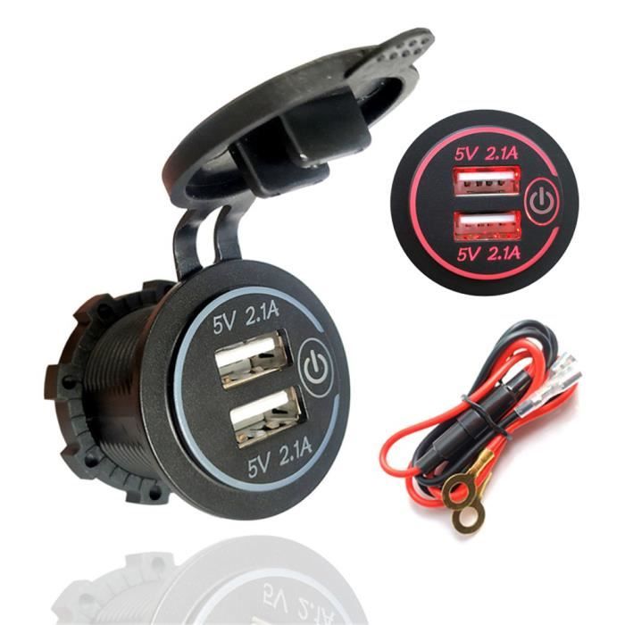 Double Prise de Chargeur USB, Double Prise de Courant de Chargeur de  Voiture USB 5V / 4.2