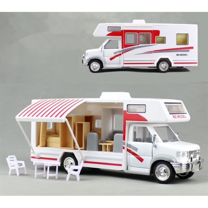 Véhicule Miniature - Camping car + remorque et moto neige - Enfant