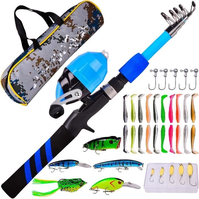 Canne à Pêche Télescopique Shimano STC AX Mini + étui – Pour Toutes Pêches, Transport Facile