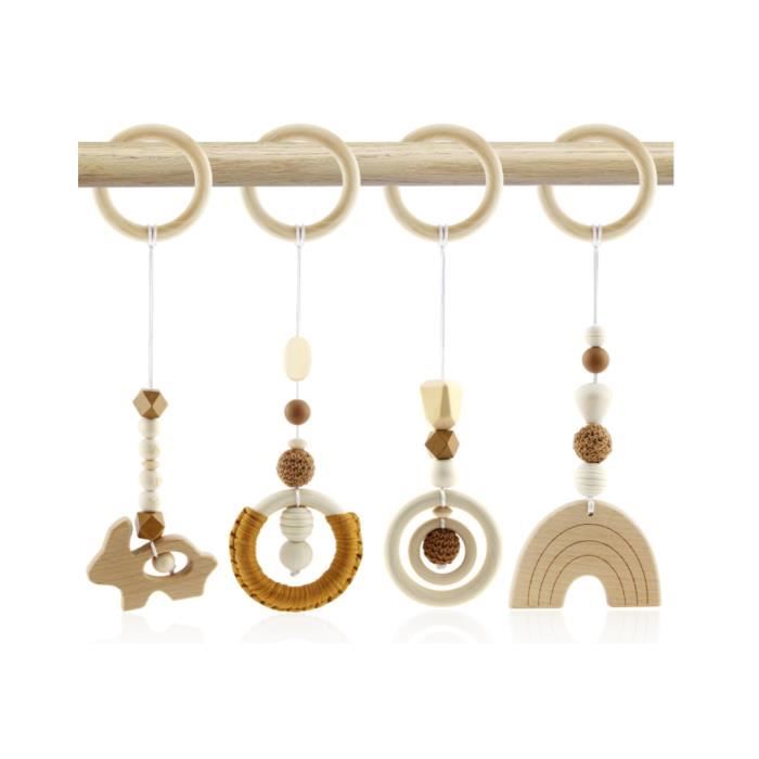 Jouet Arche Eveil Bebe Gohytal Lot De 4 Arches De Jeux En Bois Pour Bu00e9bu00e9 U00e0 Partir De 0 Mois Arche Bois