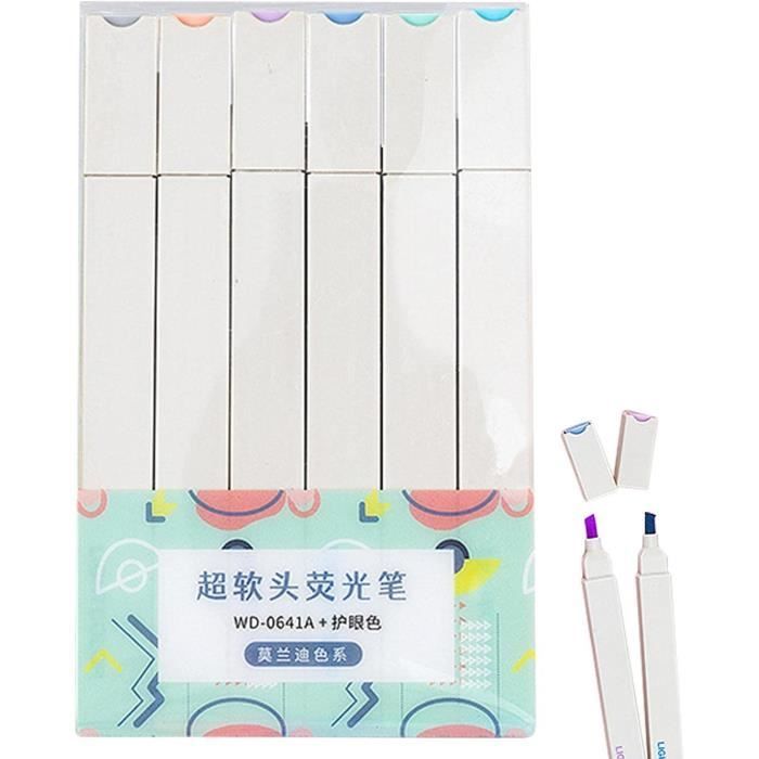 16 Marqueurs Pastel Esthétiques - Surligneurs Pointe Biseautée Pour Journaling, Bible Et Notes - Séchage Rapide