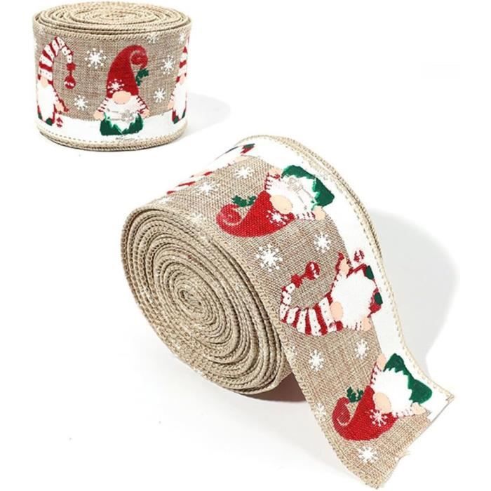 Ruban De Noël À Motif De Père Noël Mignon Pour Guirlande, Artisanat