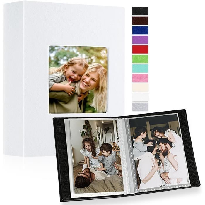 Album Photo 10X15 Mini Petit Format 50 Pochette 2 Paquets, Cuir Tissu Album  Pour Vertical Photos Blanc[H1553] - Cdiscount Beaux-Arts et Loisirs créatifs