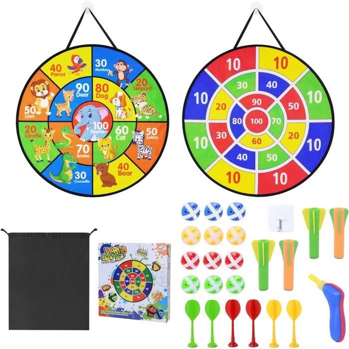 Jeux de Fléchettes Dessin Animé pour Enfants Kit de Jeux de Fléchettes Durables avec 3 Balles Collantes et Crochet Ensemble de Jouets Classiques pour Enfants Type 2