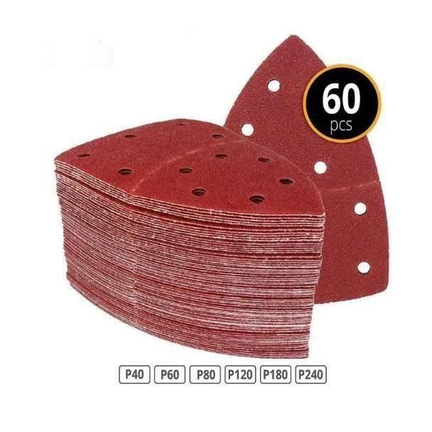 100 Triangoli Abrasivi Prio - Grana 120, 105x152mm, 11 Fori, Per Levigatrici Multiple - Foto 9