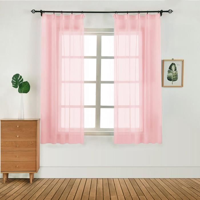 Rose 1pc 100x130 Chambre A Coucher Moderne Fenetre De Rideau Tulle