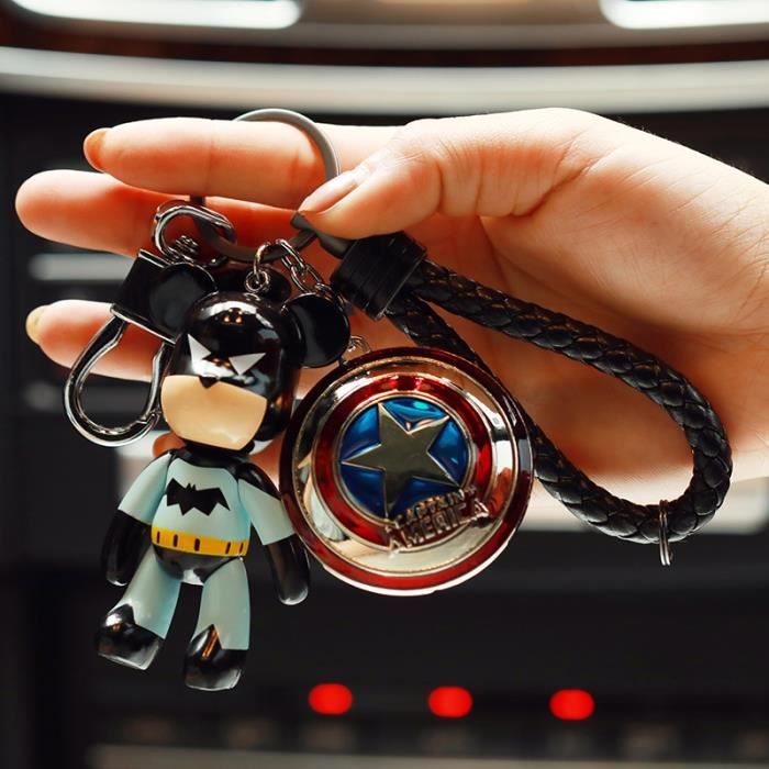 Porte Cles Pendentif Homme Chauve Souris Ours Chaine Dessin Anime