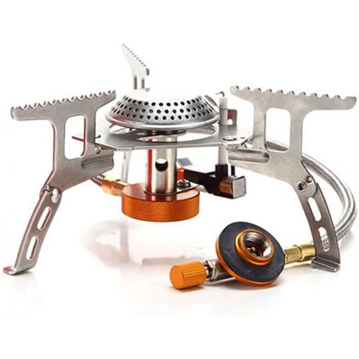 Réchaud à Gaz Portable BILIPLE 3000W - Pliable Pour Camping, Randonnée Et Pêche