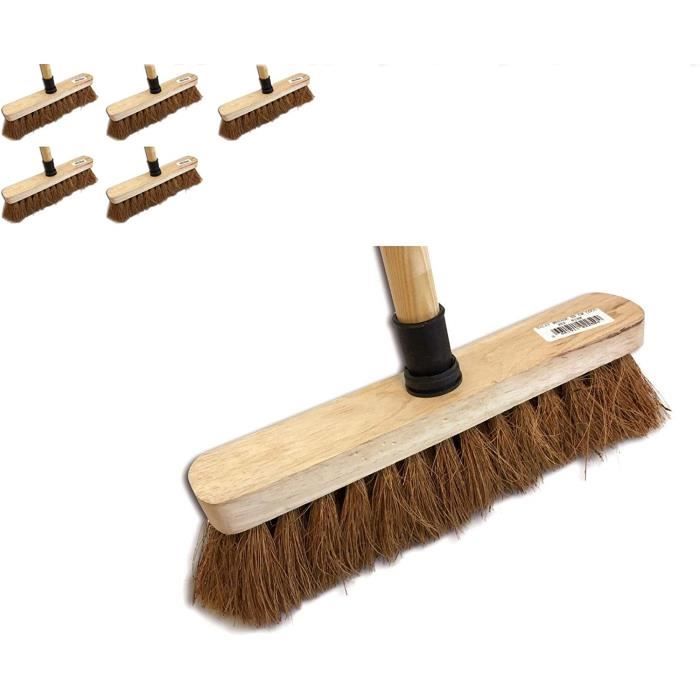 Balai D'intérieur Nölle En Fibres De Coco Naturelle - Longueurs 40,50,60 Cm - Avec Manche Power Stick