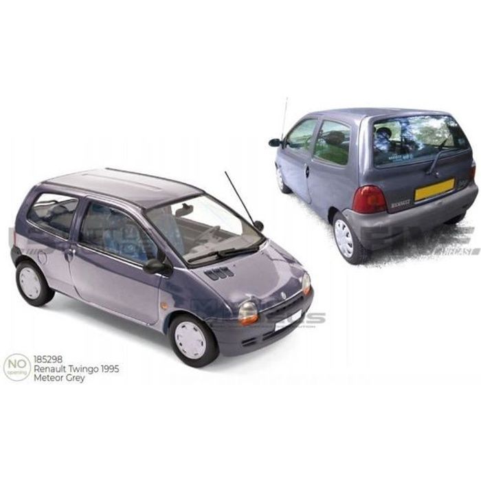 Voiture Miniature de Collection - NOREV 1/18 - RENAULT Twingo - 1995 - Grey Meteor - 185298