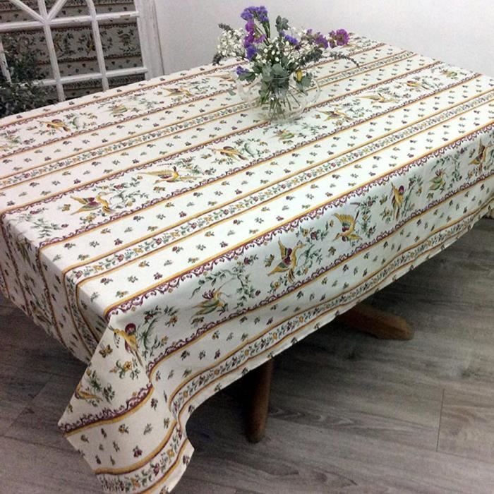 Nappe Ovale Toile Cirée Nappe Ronde En Toile Cirée 140cm - Motif Roses - Lavable - Pour Table De Jardin Ou Salle à Manger Nappe Ronde Toile Cirée