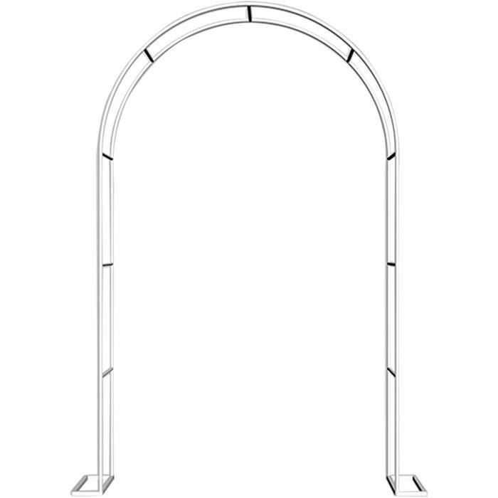 Arche De Jardin Blanche En Fer - 240x140x39 Cm, Montage Facile, Pour Plantes Grimpantes (roses, Lierre), Décoration Mariage - 14